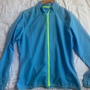 Reebok Vented Speedwick Light Blue Jacket with Bright Yellow Accent